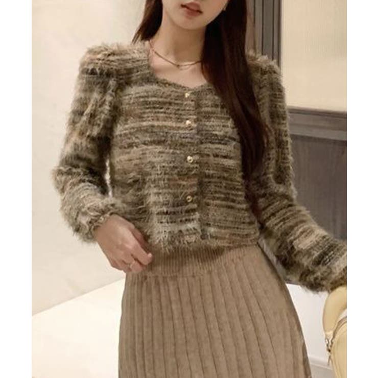 フェザーボーダーカーディガン | SpRay | 詳細画像5 