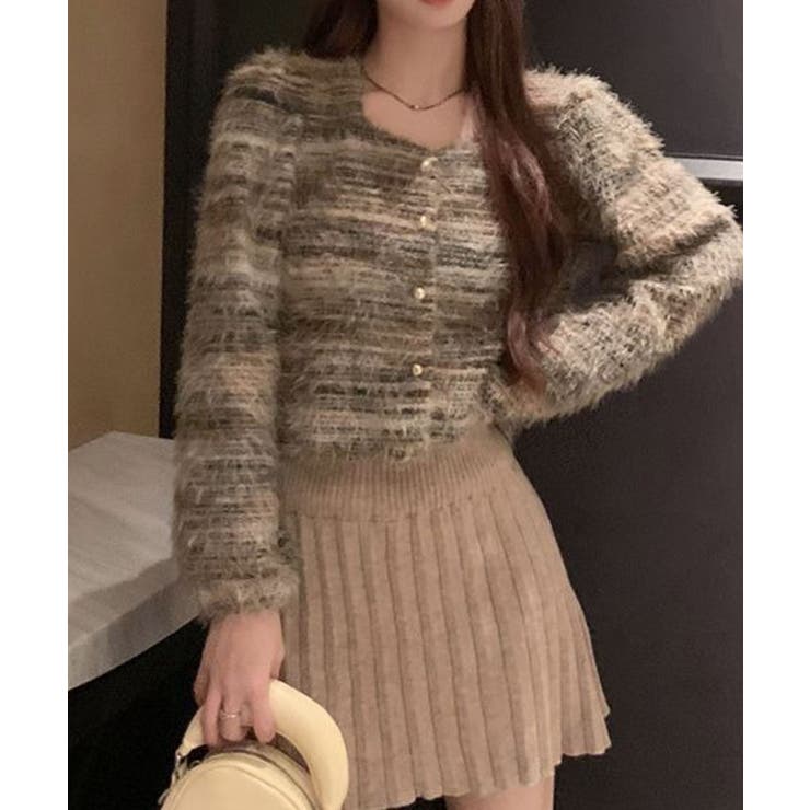 フェザーボーダーカーディガン | SpRay | 詳細画像7 