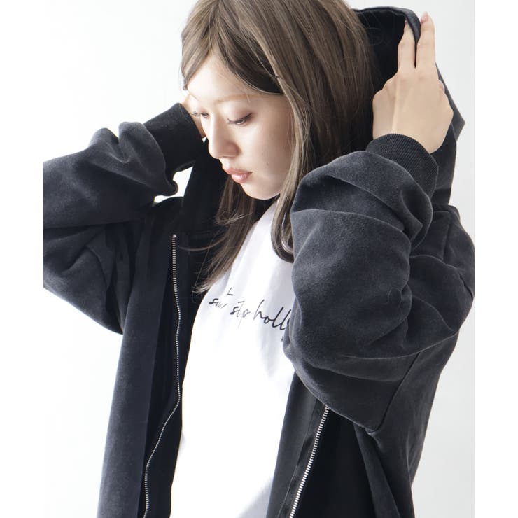 ピグメントジップパーカー | SpRay | 詳細画像9 