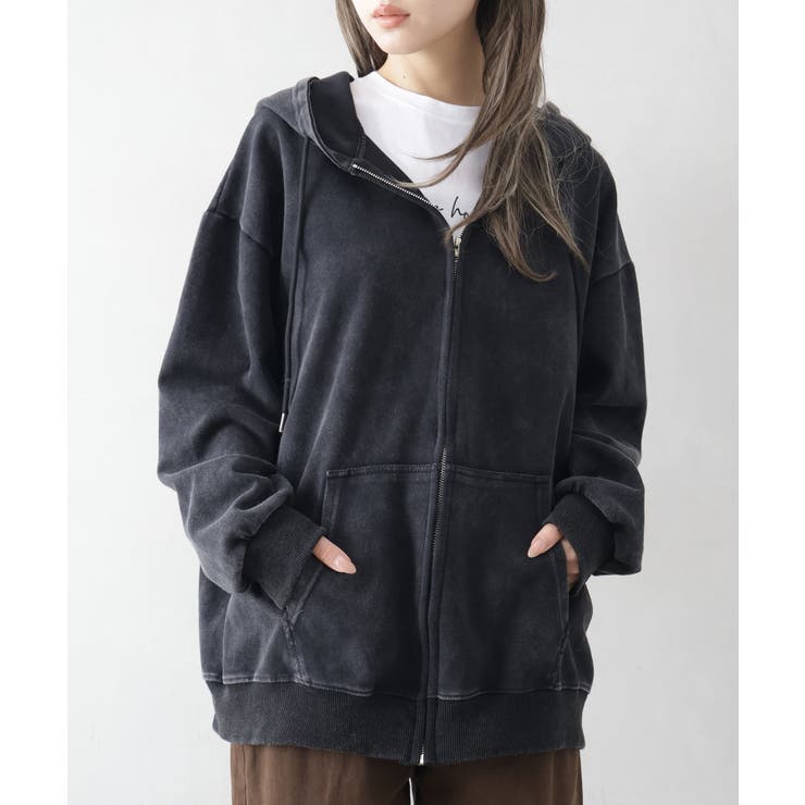 ピグメントジップパーカー | SpRay | 詳細画像10 