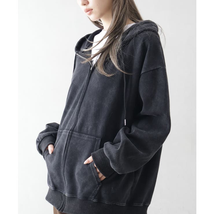 ピグメントジップパーカー | SpRay | 詳細画像11 