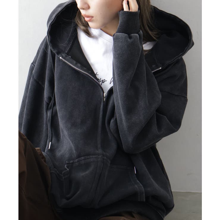 ピグメントジップパーカー | SpRay | 詳細画像14 