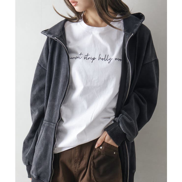 スミクロ | ピグメントジップパーカー | SpRay