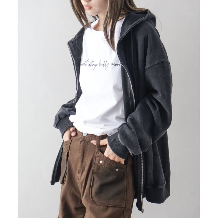 ピグメントジップパーカー | SpRay | 詳細画像3 