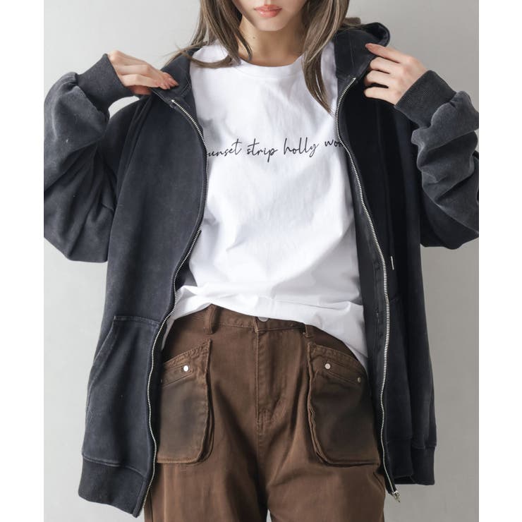 ピグメントジップパーカー | SpRay | 詳細画像5 