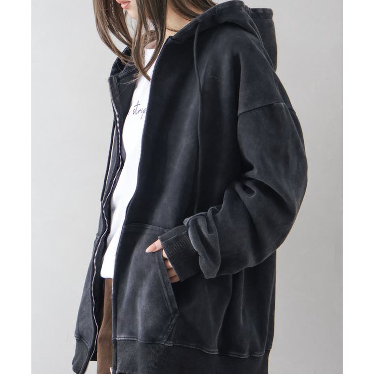 ピグメントジップパーカー | SpRay | 詳細画像6 