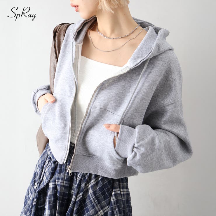 ショートジップパーカー[品番：SPRW0010660]｜SpRay（スプレイ）の