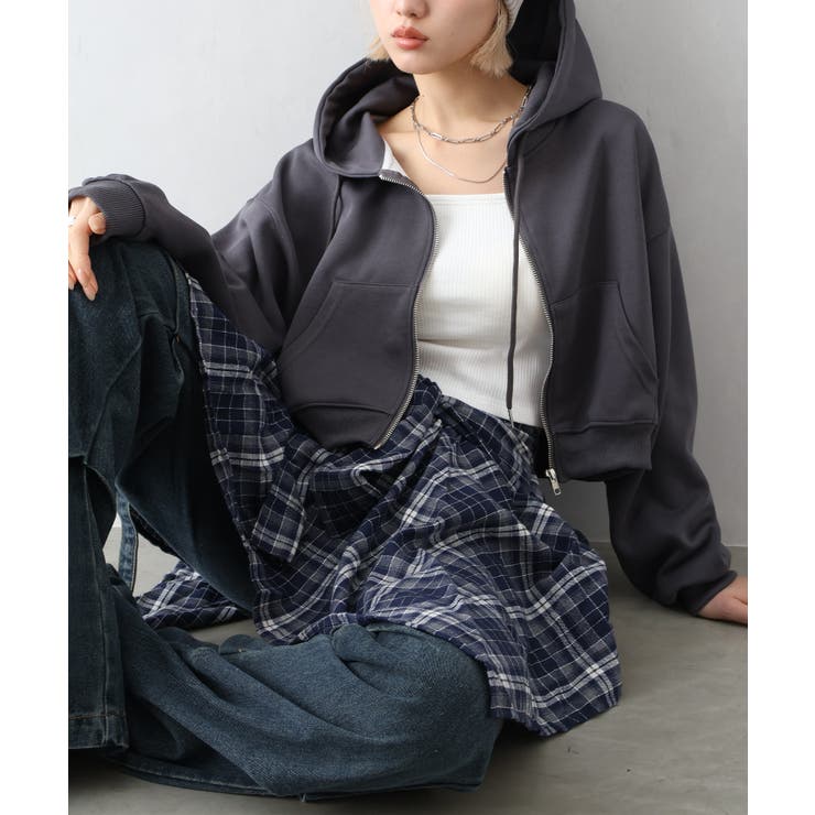 ショートジップパーカー | SpRay | 詳細画像14 