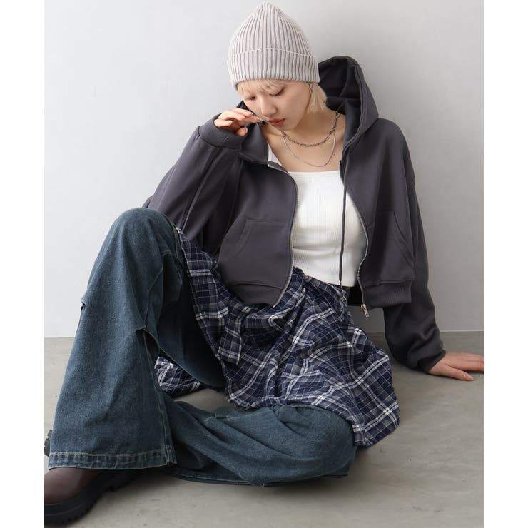 ショートジップパーカー | SpRay | 詳細画像15 