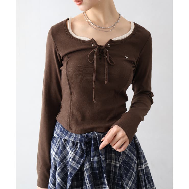 レースアップロンT[品番：SPRW0010661]｜SpRay（スプレイ）の