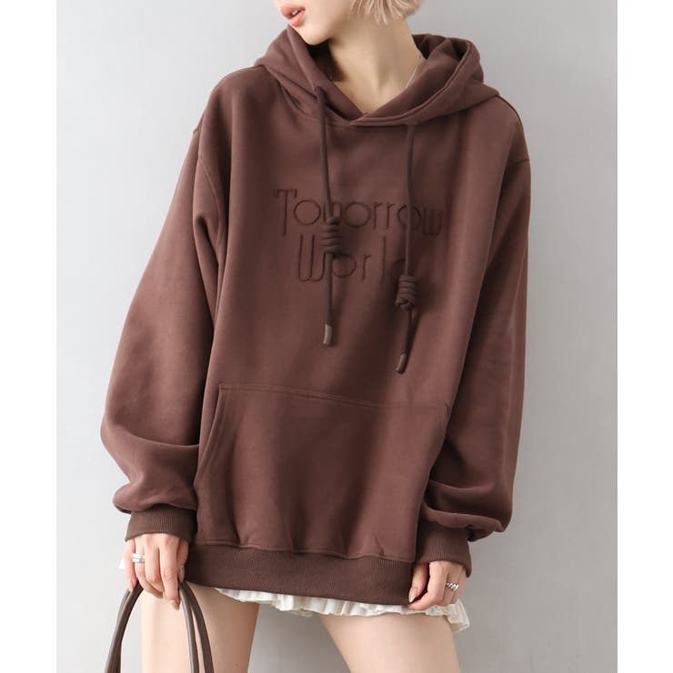 ロゴ刺しゅうビッグパーカー | SpRay | 詳細画像21 