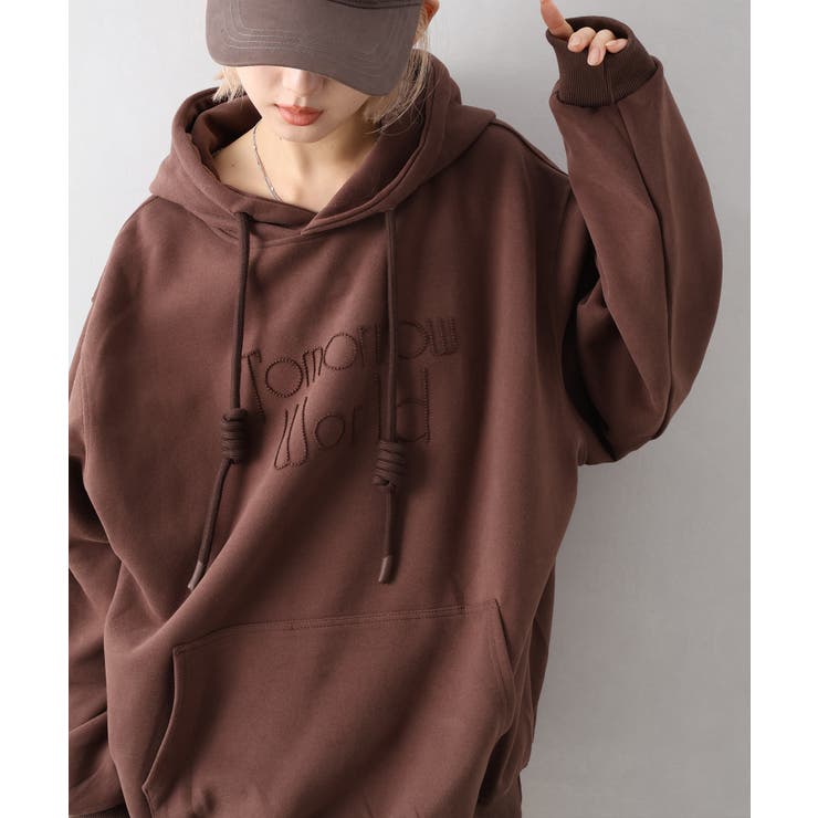 ロゴ刺しゅうビッグパーカー | SpRay | 詳細画像24 