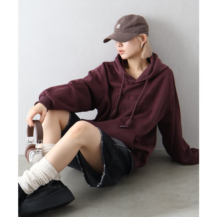 ロゴ刺しゅうビッグパーカー | SpRay | 詳細画像7 