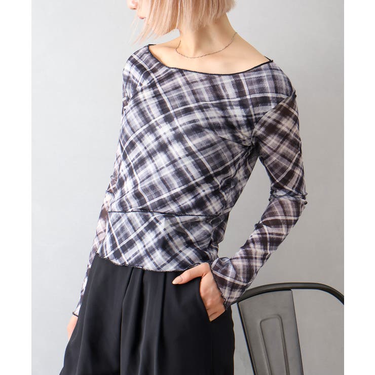 B | シアー総柄ロンT | SpRay