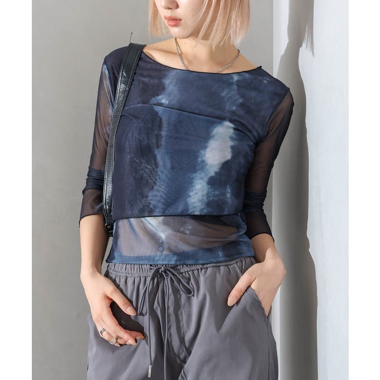 シアー総柄ロンT | SpRay | 詳細画像20 