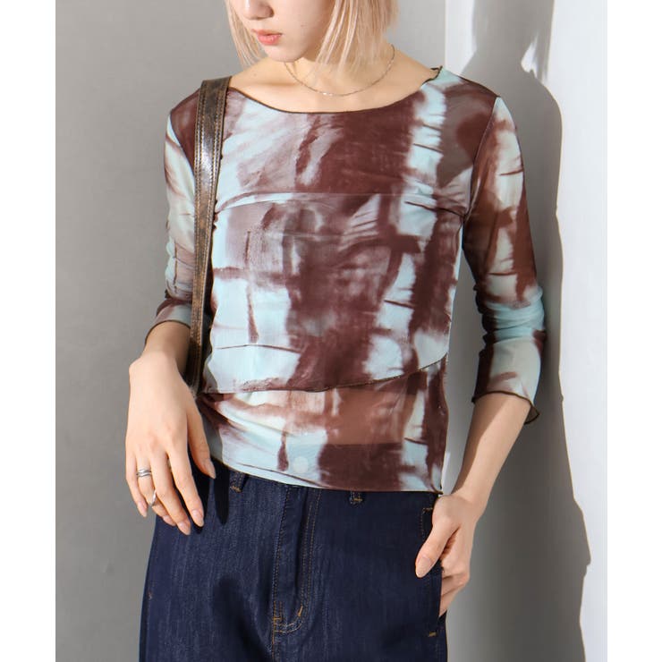 シアー総柄ロンT | SpRay | 詳細画像25 