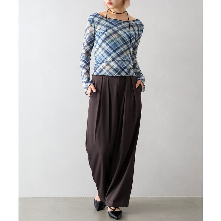 シアー総柄ロンT | SpRay | 詳細画像2 