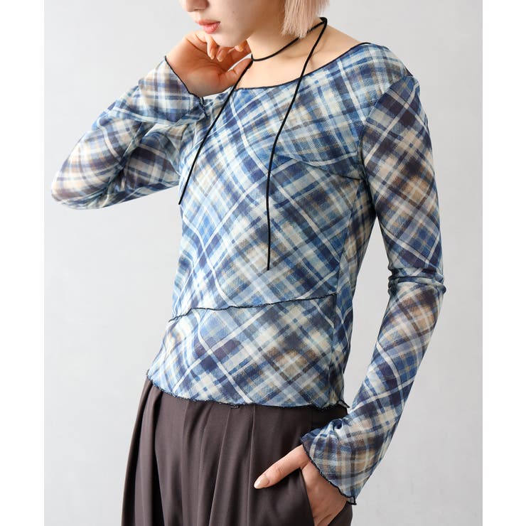 シアー総柄ロンT | SpRay | 詳細画像3 