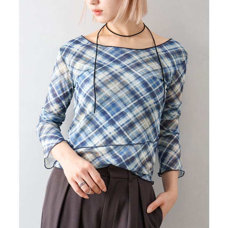 シアー総柄ロンT | SpRay | 詳細画像8 