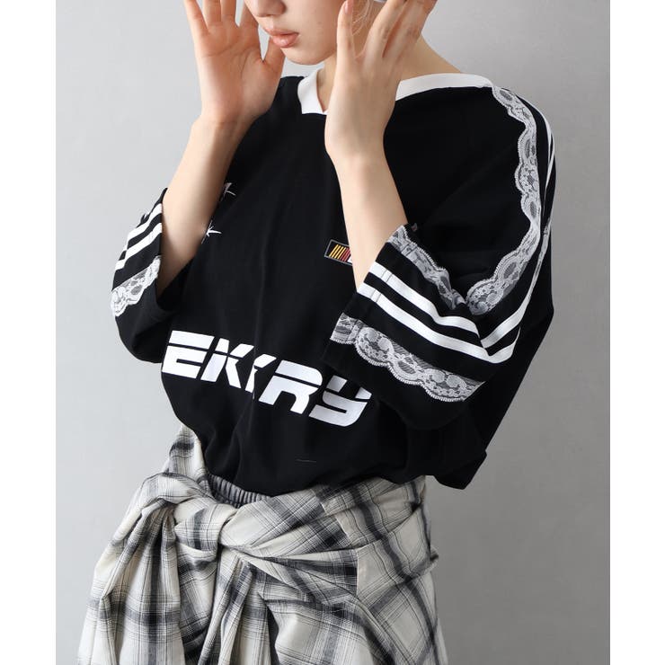 袖レースゲームロンT | SpRay | 詳細画像15 