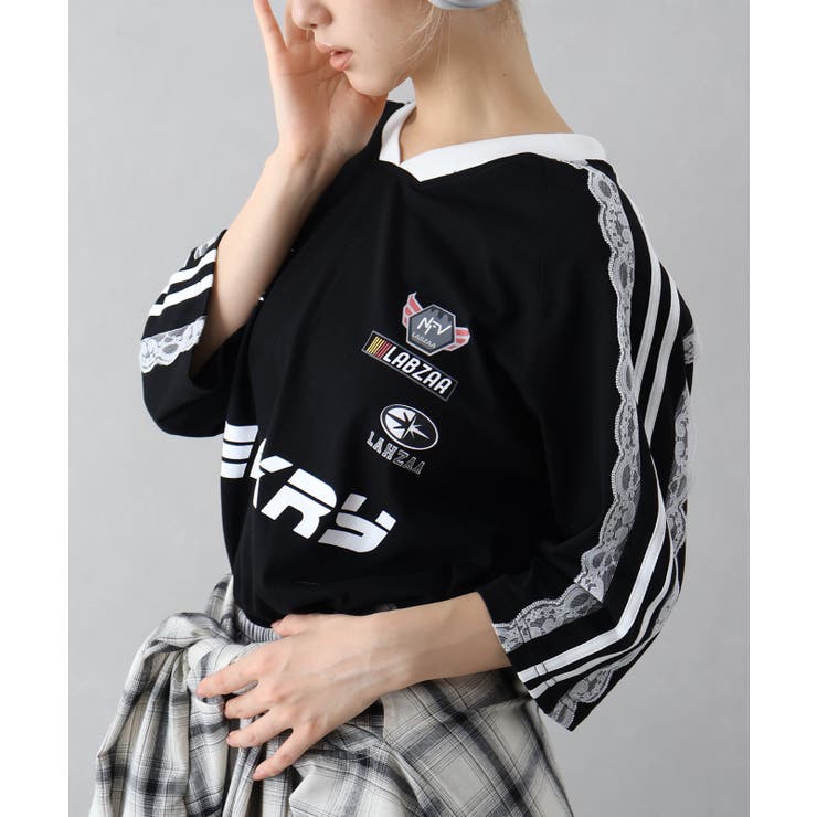 袖レースゲームロンT | SpRay | 詳細画像16 