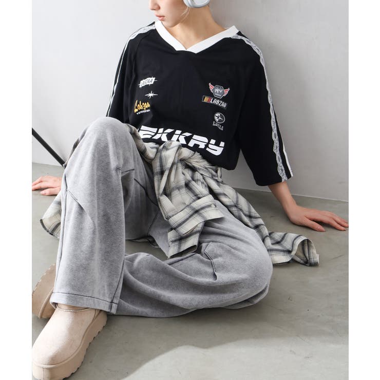 袖レースゲームロンT | SpRay | 詳細画像18 