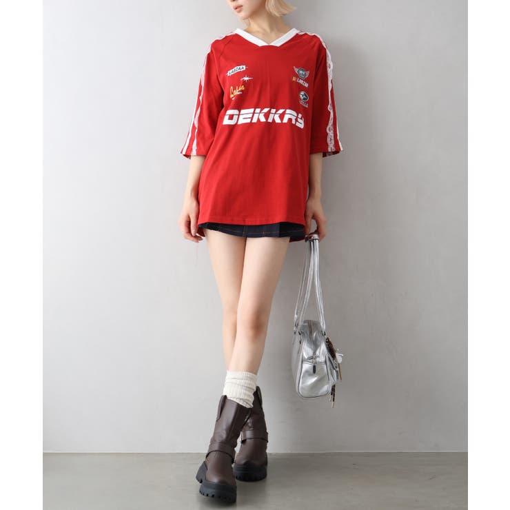 袖レースゲームロンT | SpRay | 詳細画像19 