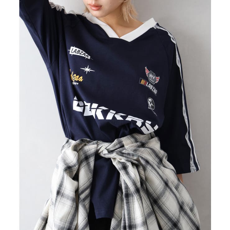 袖レースゲームロンT | SpRay | 詳細画像5 