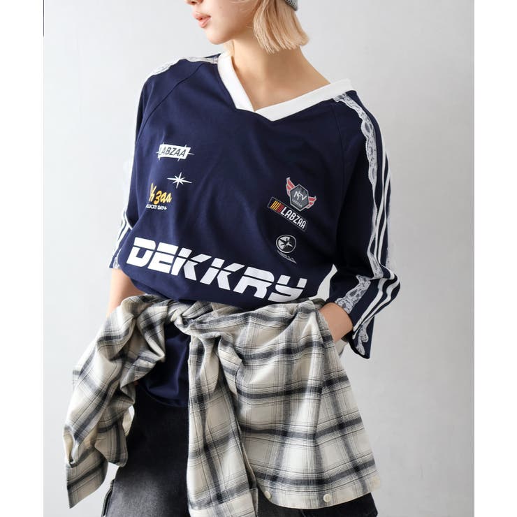 袖レースゲームロンT | SpRay | 詳細画像6 