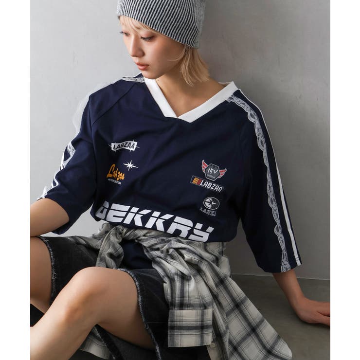 袖レースゲームロンT | SpRay | 詳細画像7 