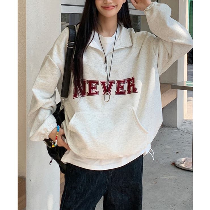 NEVERハーフジップスウェット | SpRay | 詳細画像2 
