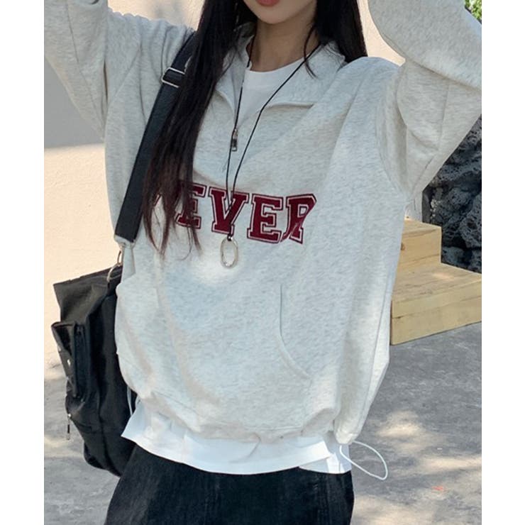 NEVERハーフジップスウェット | SpRay | 詳細画像3 