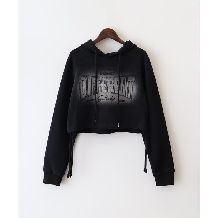 ロゴ貼付けクロップドパーカー | SpRay | 詳細画像13 