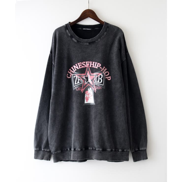 裏起毛ピグメントプリントスウェット | SpRay | 詳細画像12 