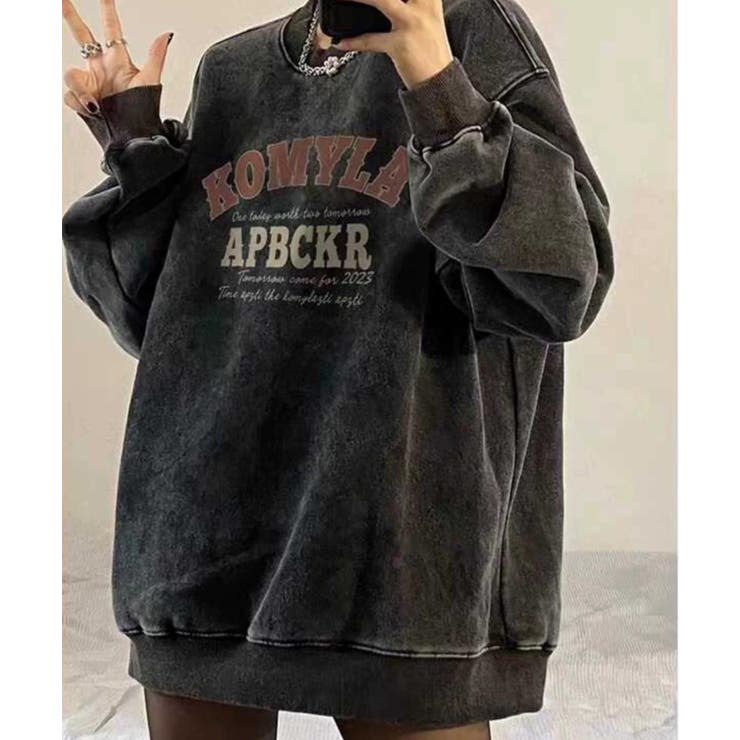 裏起毛ピグメントプリントスウェット | SpRay | 詳細画像2 