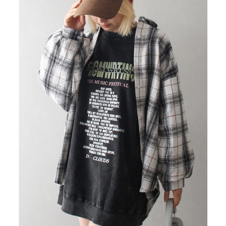 裏起毛ピグメントプリントスウェット | SpRay | 詳細画像6 