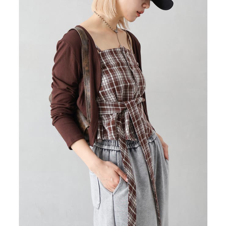 チェックリボン×カーディガンアンサンブル | SpRay | 詳細画像14 