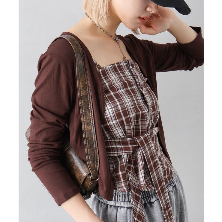 チェックリボン×カーディガンアンサンブル | SpRay | 詳細画像15 