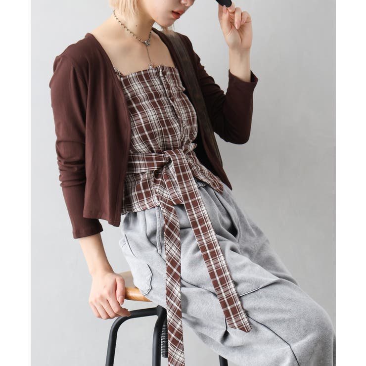 チェックリボン×カーディガンアンサンブル | SpRay | 詳細画像17 