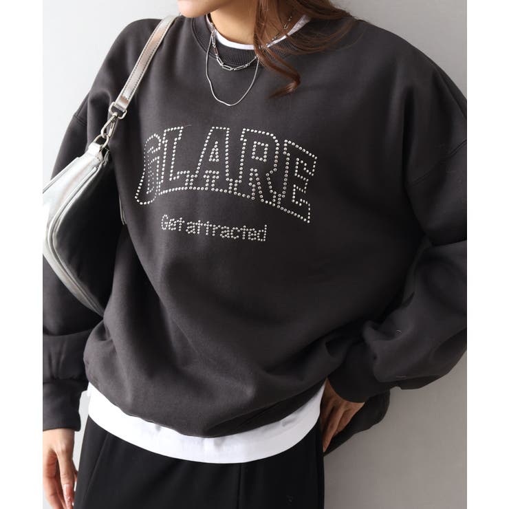 スミクロ | 裏起毛スタッズロゴスウェット | SpRay