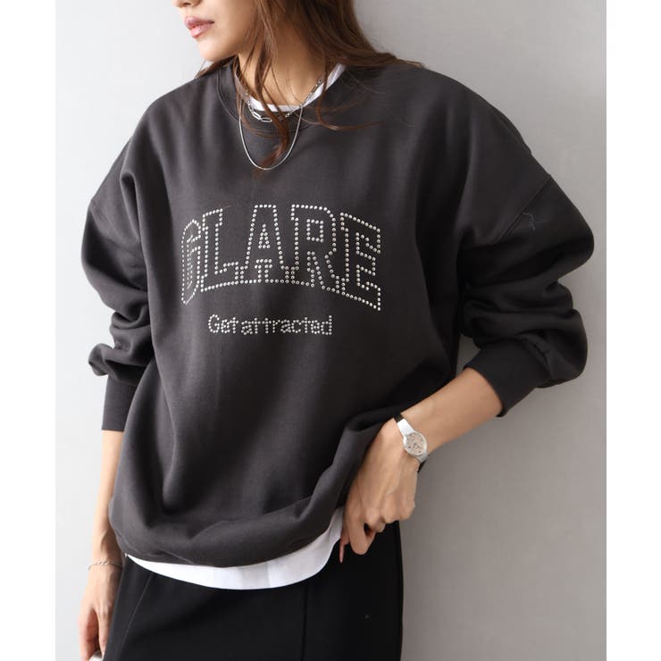 裏起毛スタッズロゴスウェット | SpRay | 詳細画像12 