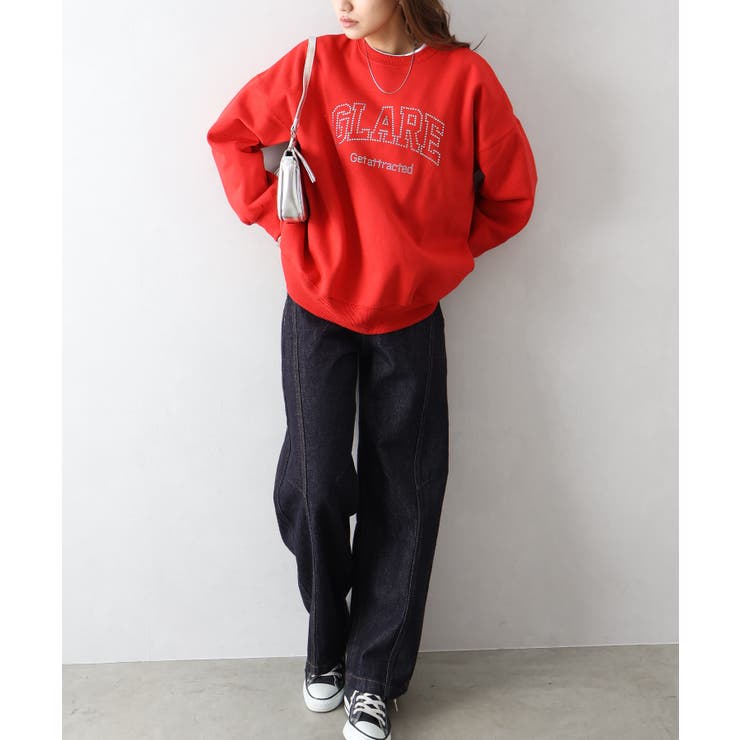 裏起毛スタッズロゴスウェット | SpRay | 詳細画像4 