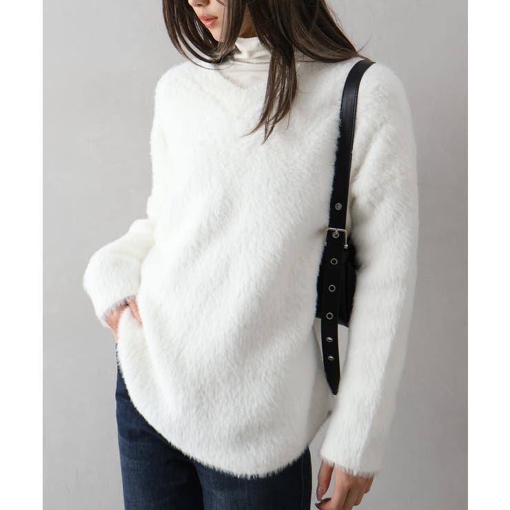 オフホワイト | シャギービックニット | SpRay