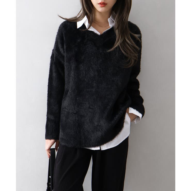 ブラック | シャギービックニット | SpRay