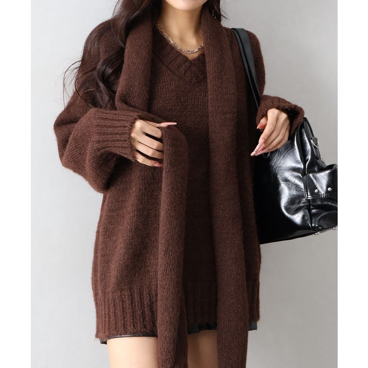 マフラー付BIGニット | SpRay | 詳細画像23 