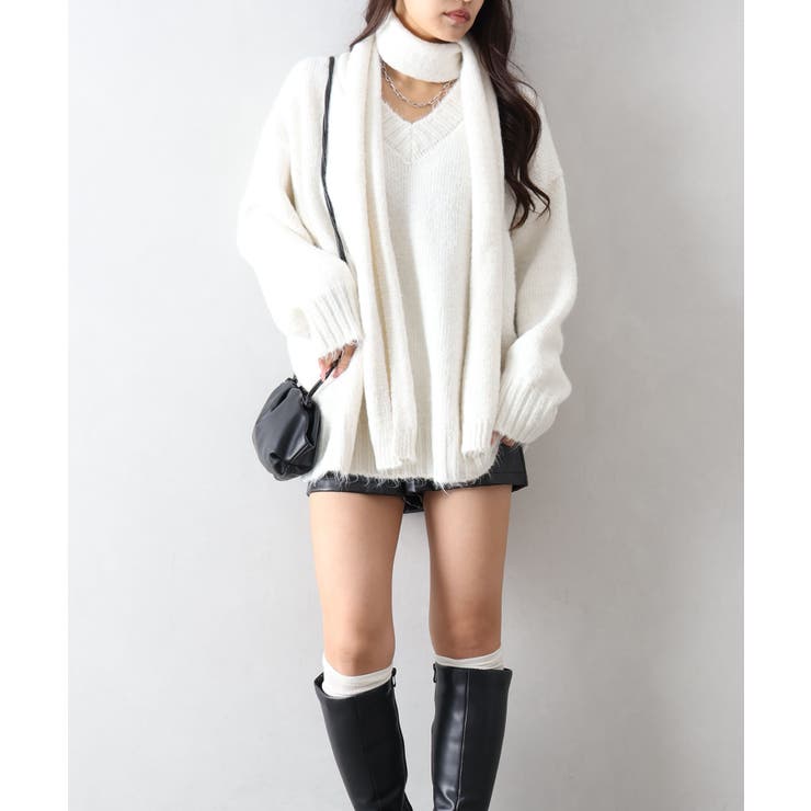 マフラー付BIGニット | SpRay | 詳細画像25 