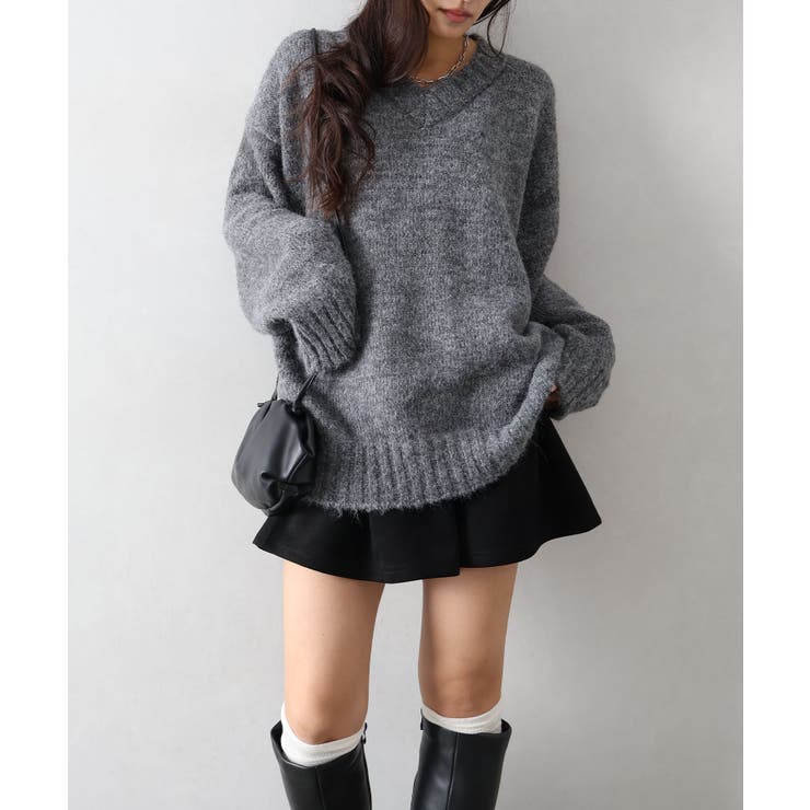 マフラー付BIGニット | SpRay | 詳細画像2 