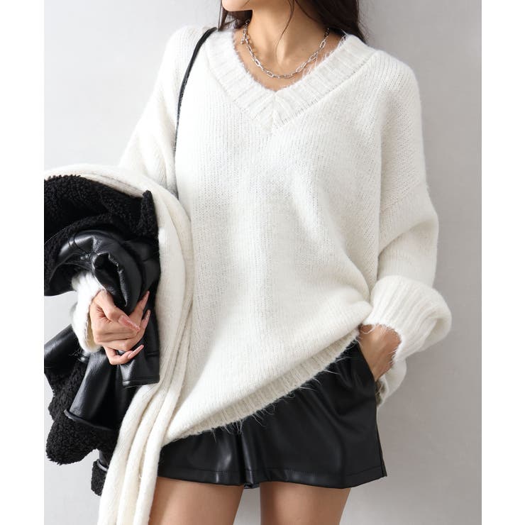 マフラー付BIGニット | SpRay | 詳細画像30 