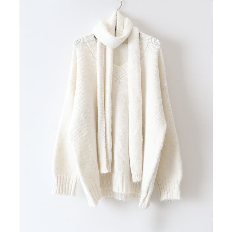 マフラー付BIGニット | SpRay | 詳細画像32 