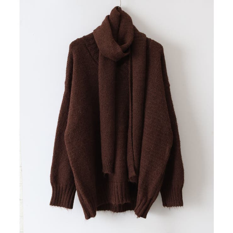 マフラー付BIGニット | SpRay | 詳細画像34 